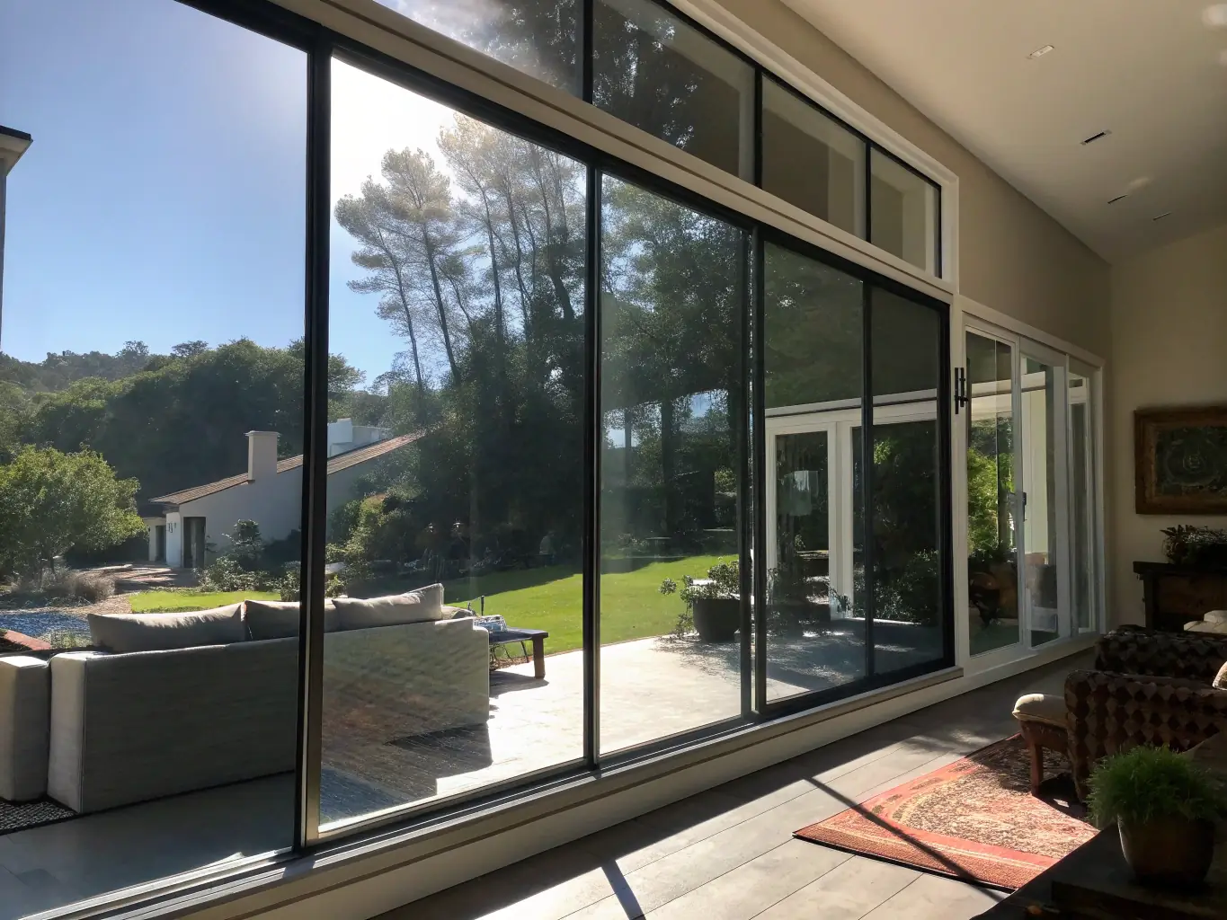 A beautifully crafted window with a scenic view, highlighting the quality and design of windows installed by Steve's Carpentry.